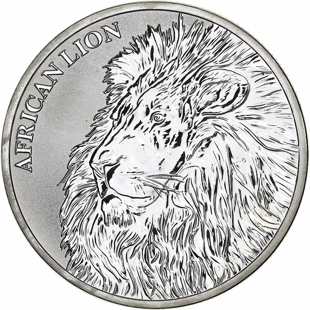 Tchad, 5000 Francs CFA, Lion Africain, 2018, 1 Oz, Argent, FDC