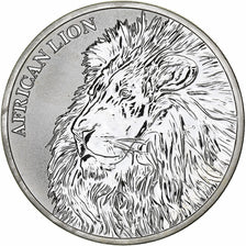 Tchad, 5000 Francs CFA, Lion Africain, 2018, 1 Oz, Argent, FDC
