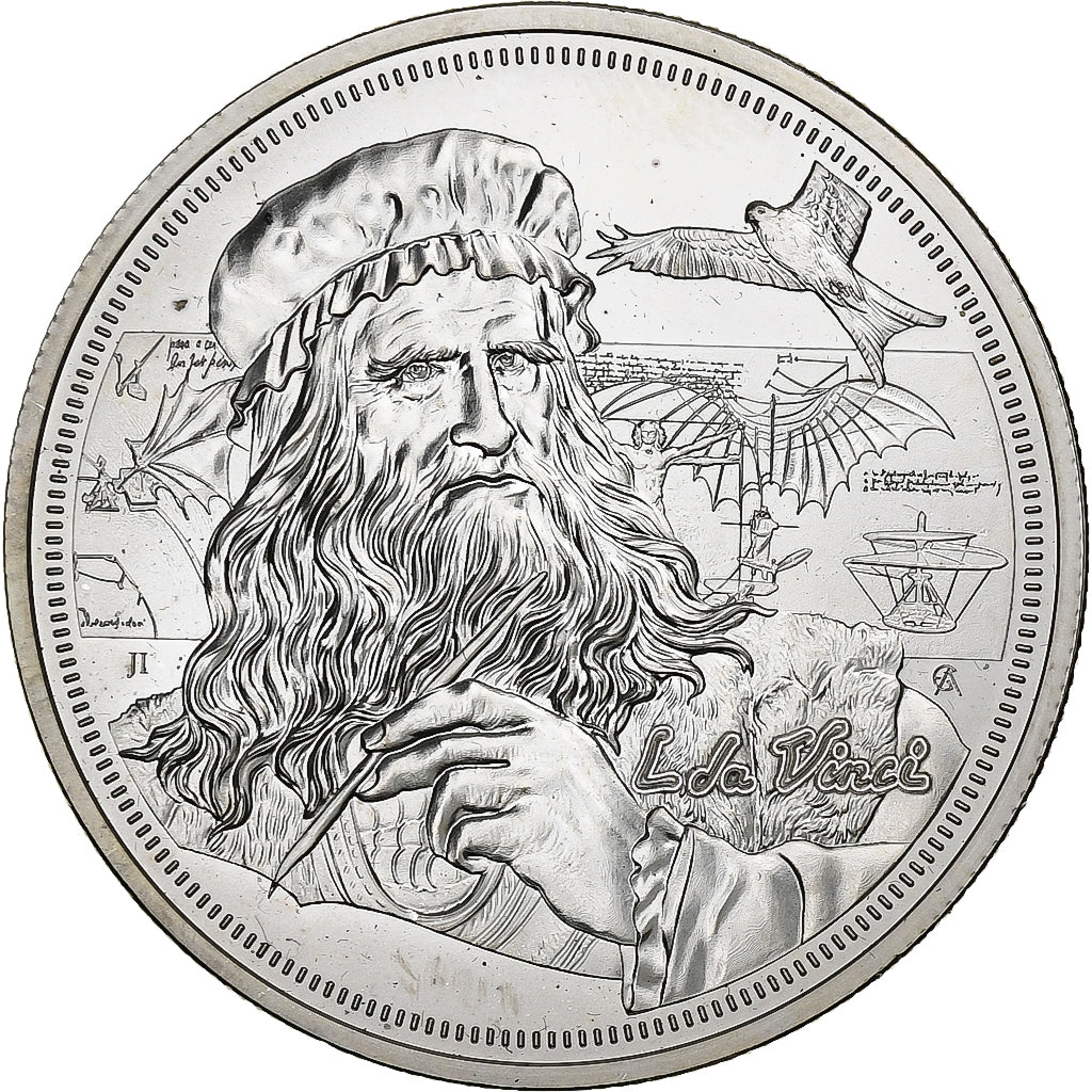Niue, 2 dollars, 1 Oz, Leonardo da Vinci, 2021, Srebro, MS(65-70)