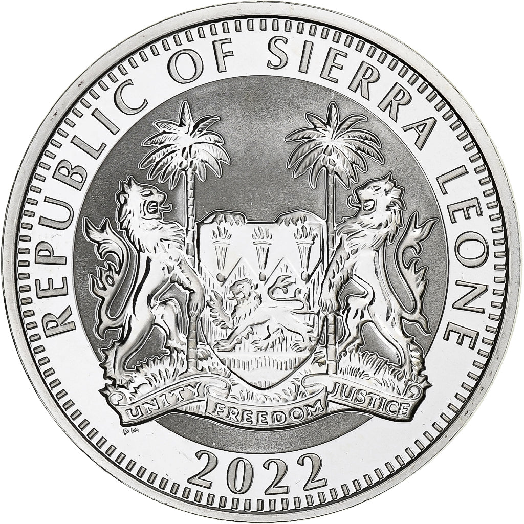 Sierra Leone, 1 Dollar, 1 Oz, Lion Bullion coin, 2022, Pobjoy Mint, Silver