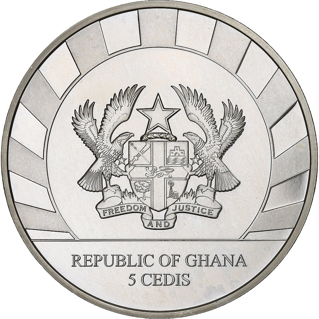 Ghana, 5 Cedis, Giants of the ice Ade, 2020, Leipziger Edelmetall Verarbeitung