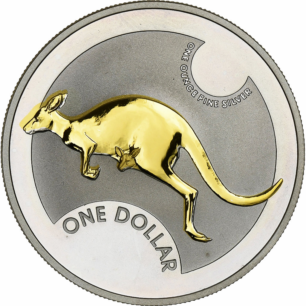Australia, 1 Dollar, 1 Oz, Australia Gilded Kangaroo, 2006, Royal Australian