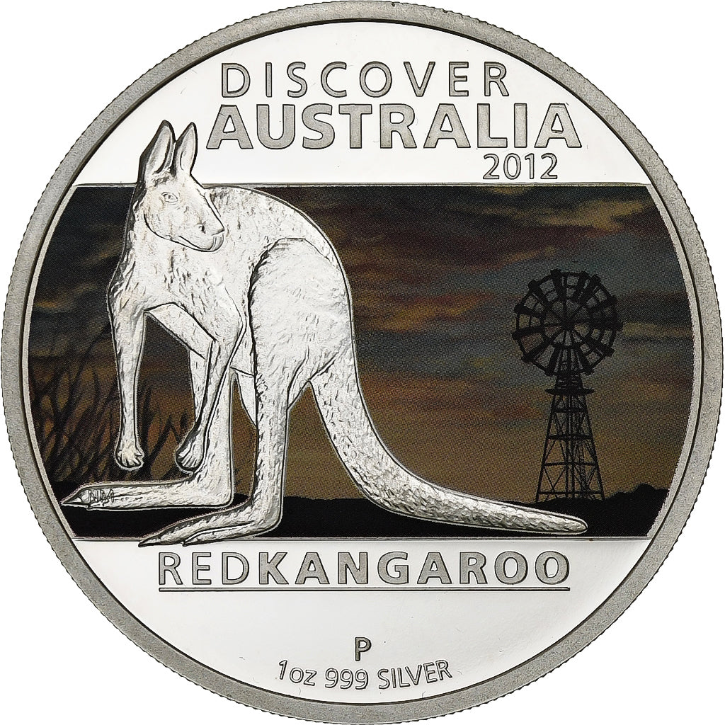 Australia, 1 Dollar, 1 Oz, 4 th Portrait Discover Australia Red, 2012, Perth, 1