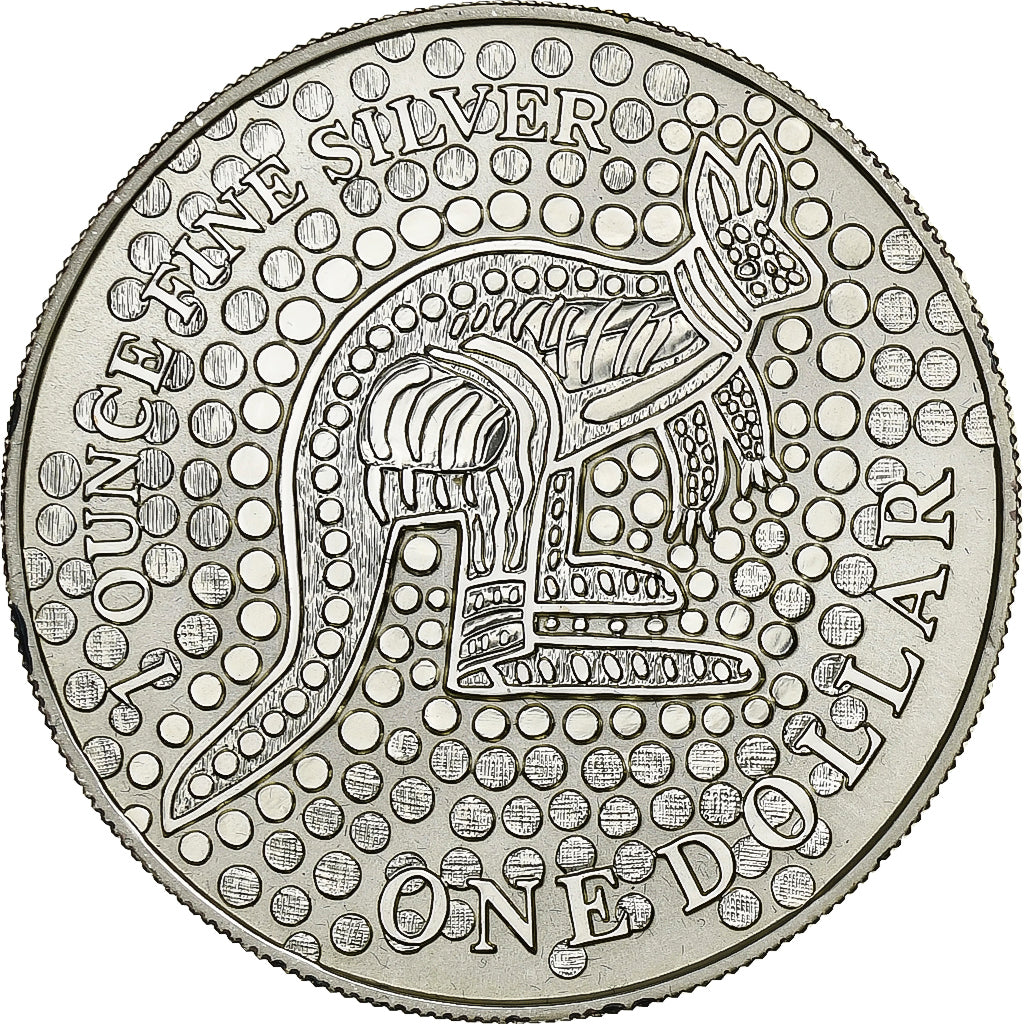 Australia, 1 Dollar, 1 Oz, 4 th Portrait , Silver Kangaroo, 2001, Royal