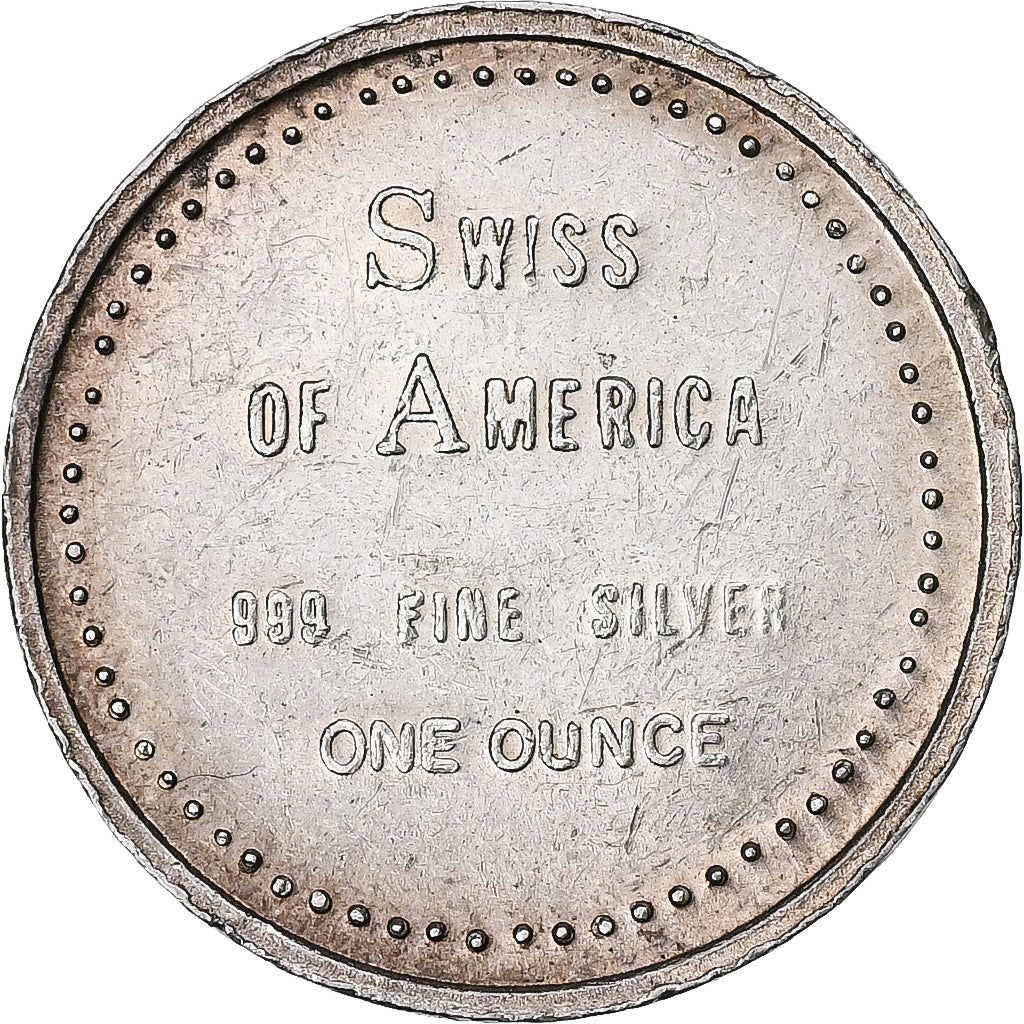 USA, 1 Oz, Swiss of America, Draper Mint - Swiss of America, Srebro, EF(40-45)