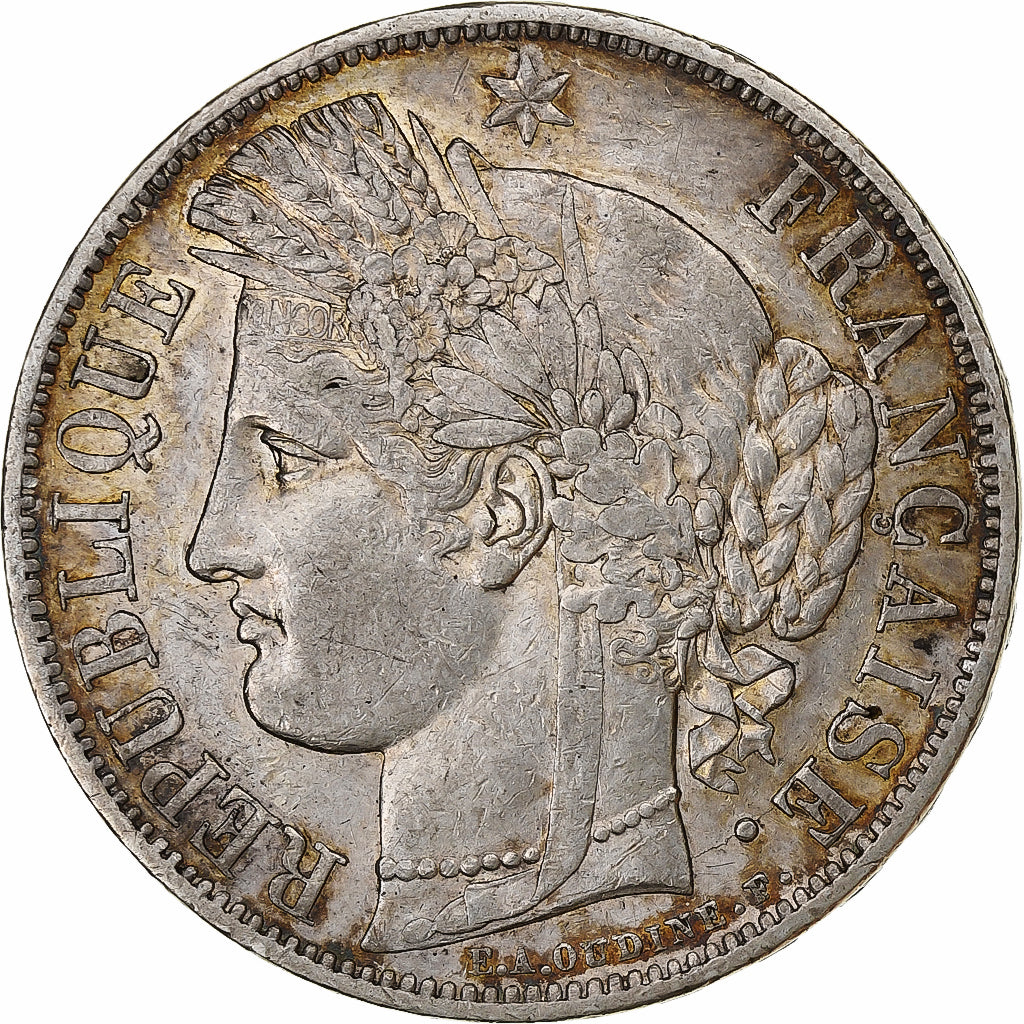 Francja, 5 Francs, Cérès, 1849, Paris, Srebro, AU(50-53), Gadoury:719