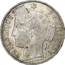 France, 5 Francs, Cérès, 1871, Bordeaux, Argent, TB+, Gadoury:742, KM:818.2