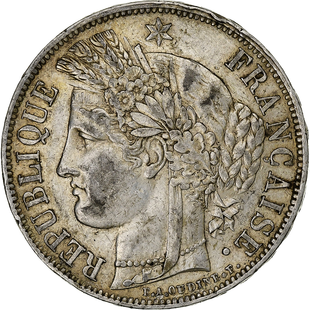 Coin, France, Cérès, 5 Francs, 1850, Paris, EF(40-45), Silver, KM:761.1