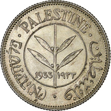 Coin, Palestine, 50 Mils, 1935, AU(50-53), Silver, KM:6