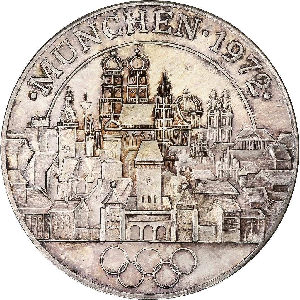 Deutschland, Token, XXème Jeux Olympiques d'Eté de Munich, 1972, VZ+, Silber
