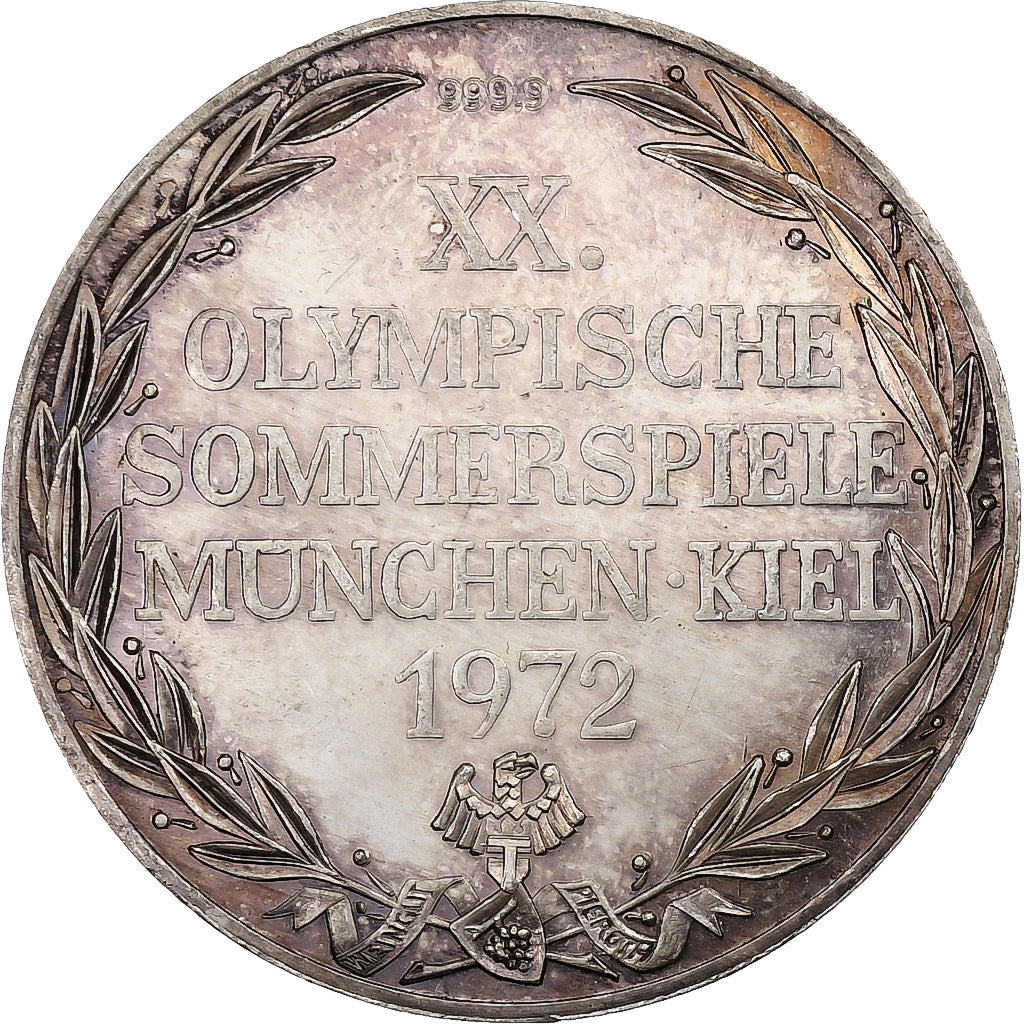 Deutschland, Token, XXème Jeux Olympiques d'Eté de Munich, 1972, VZ+, Silber