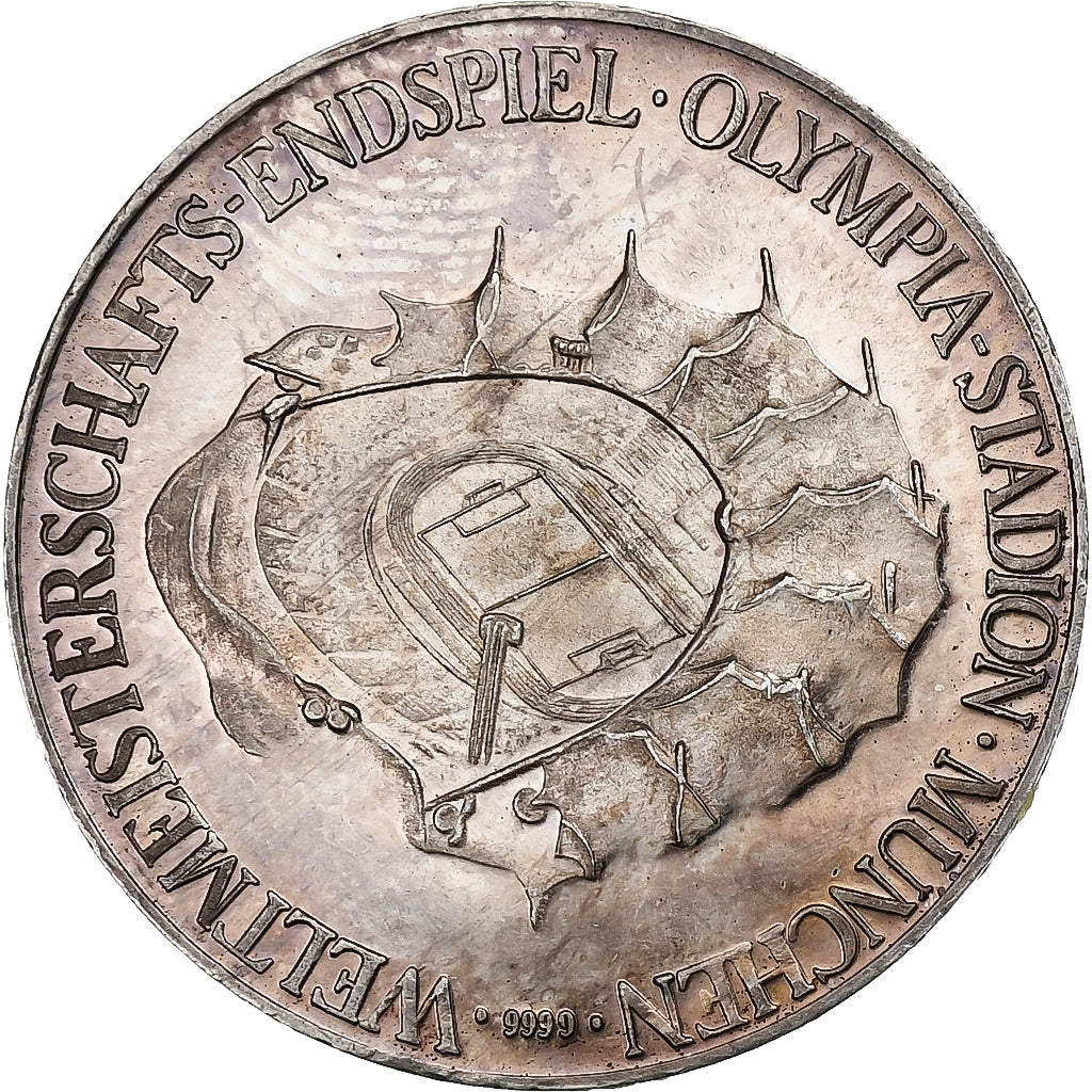 Niemcy - RFN, Médaille souvenir, Fussball-Weltmeisterschaft, 1974, Srebro