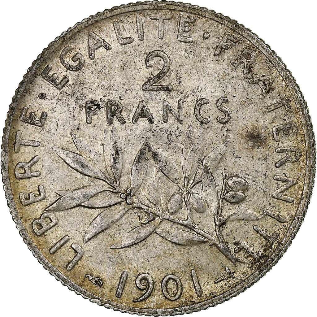 Monnaie, France, Semeuse, 2 Francs, 1901, Paris, TTB, Argent, Gadoury:532