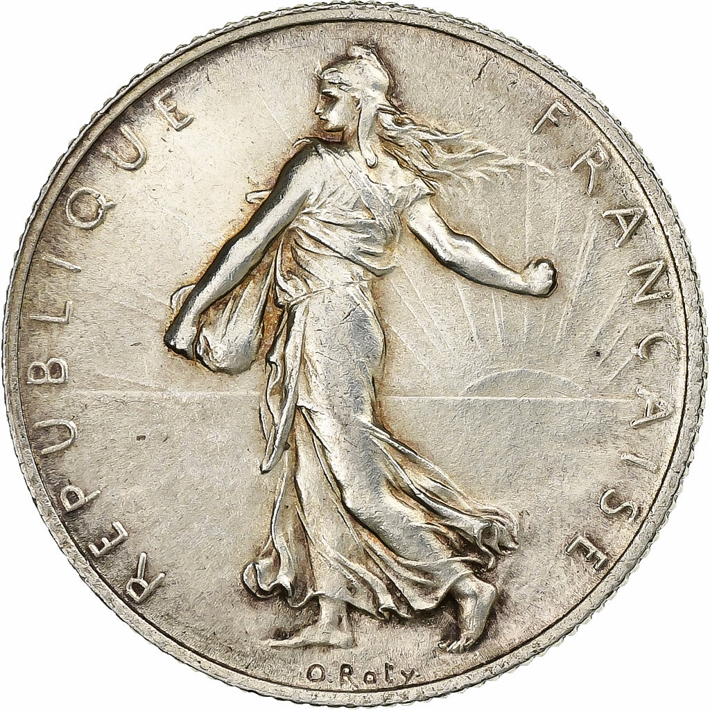 Coin, France, Semeuse, 2 Francs, 1916, Paris, AU(55-58), Silver, KM:845.1