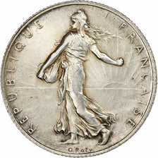 Coin, France, Semeuse, 2 Francs, 1916, Paris, AU(55-58), Silver, KM:845.1
