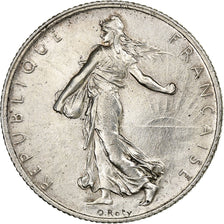 Coin, France, Semeuse, 2 Francs, 1916, Paris, AU(55-58), Silver, KM:845.1