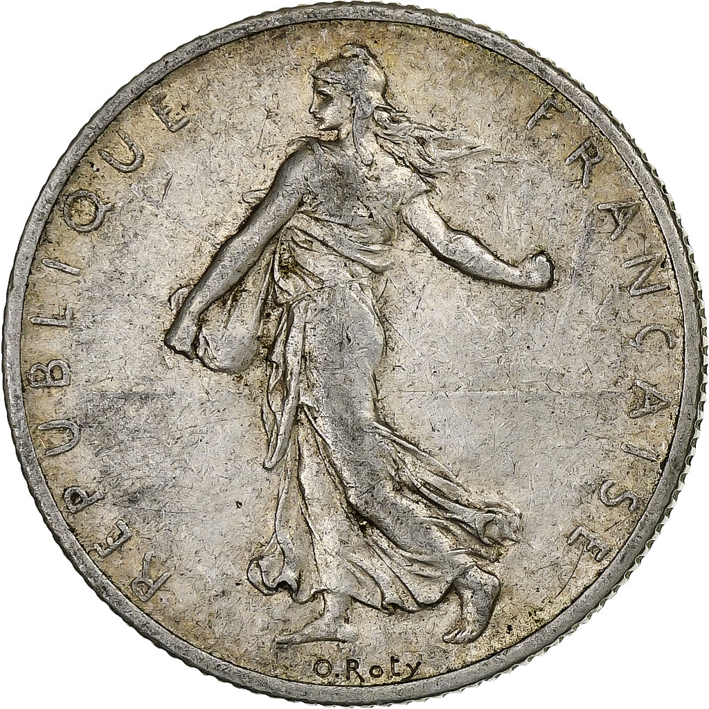Francia, Semeuse, 2 Francs, 1908, Paris, MB, Argento, KM:845.1