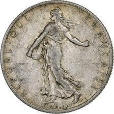 France, Semeuse, 2 Francs, 1908, Paris, VF(20-25), Silver, KM:845.1