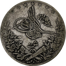 Coin, Egypt, Abdul Hamid II, 10 Qirsh, 1884/AH1293, Misr, VF(30-35), Silver