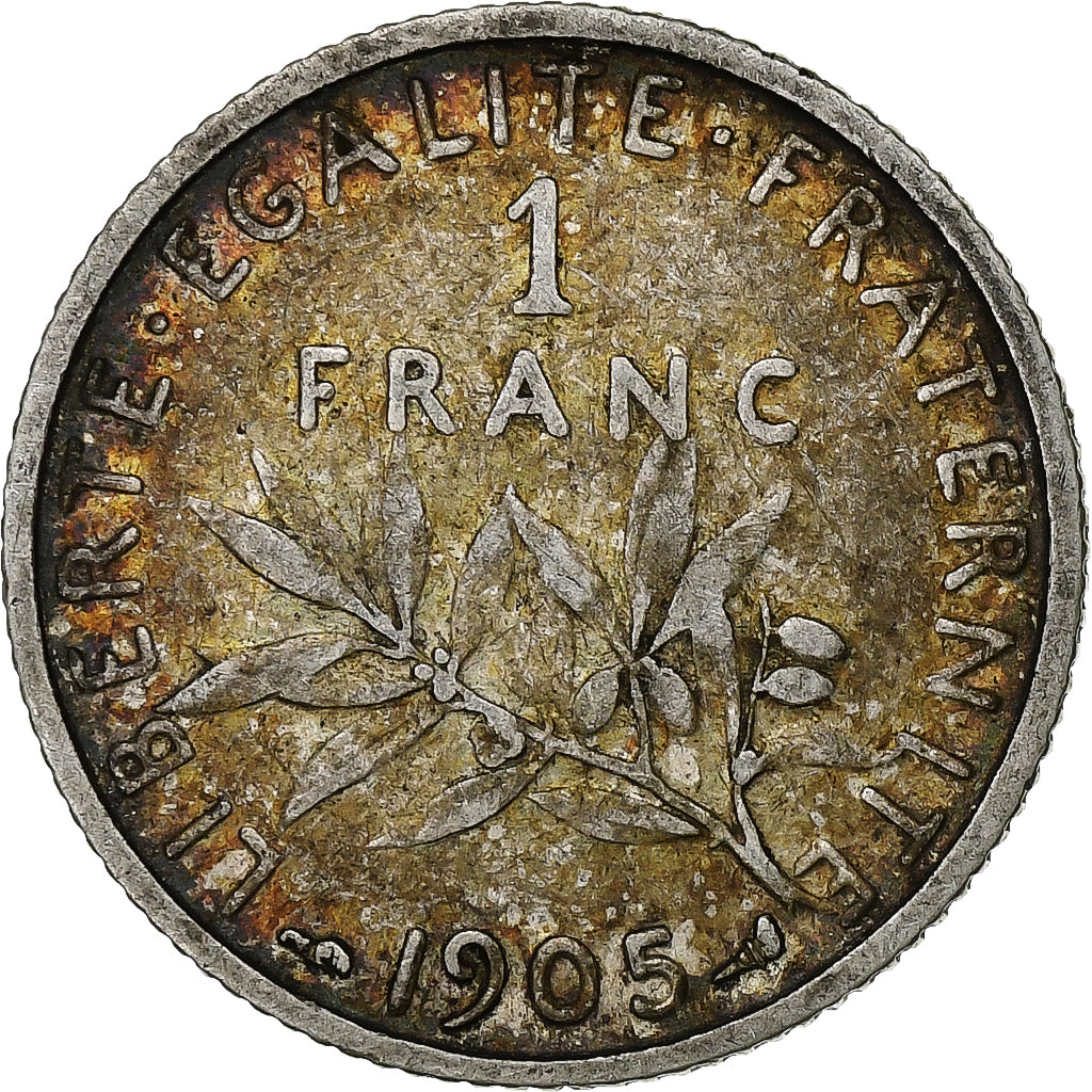 Münze, Frankreich, Semeuse, Franc, 1905, Paris, S+, Silber, KM:844.1
