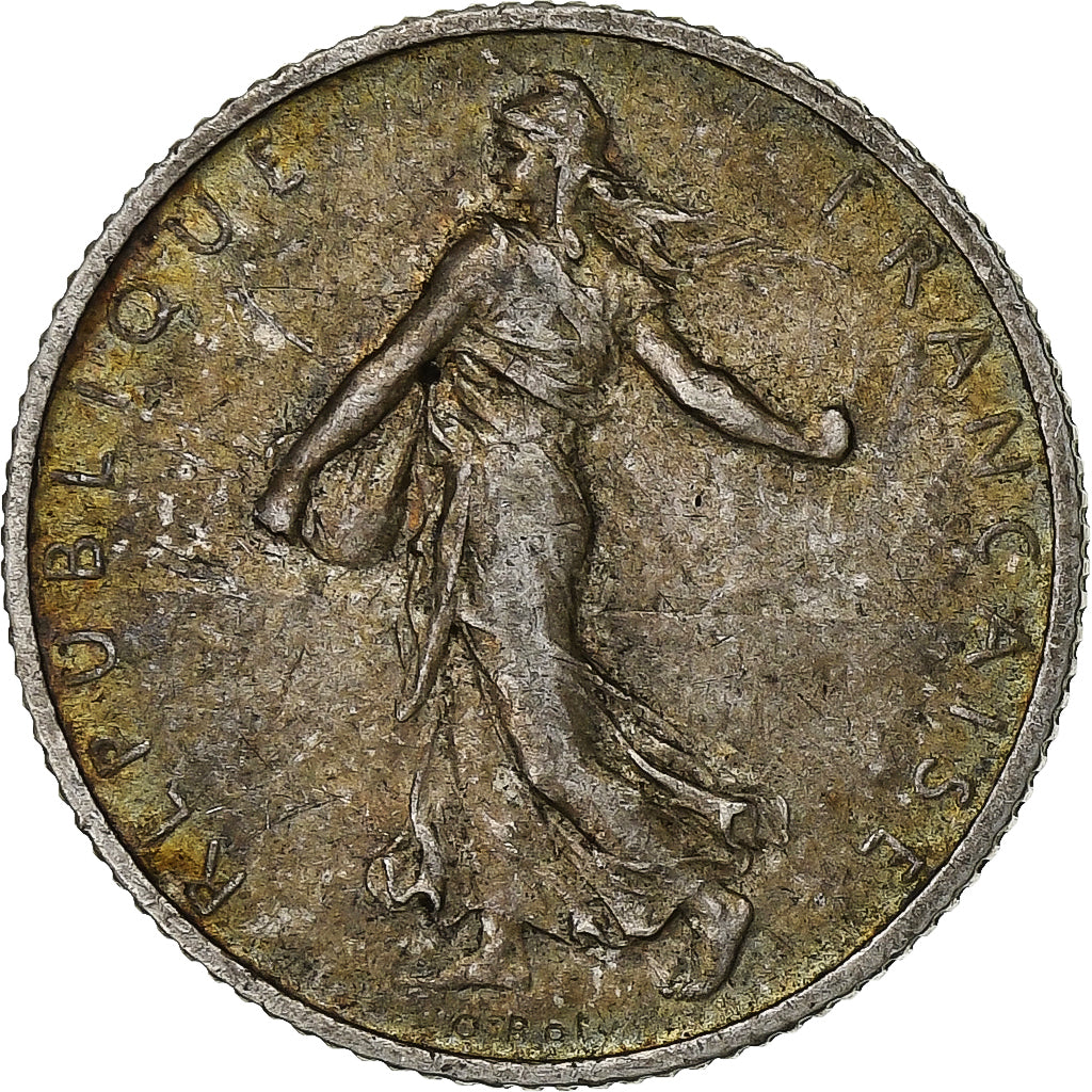 Moneta, Francja, Semeuse, Franc, 1912, VF(30-35), Srebro, Gadoury:467