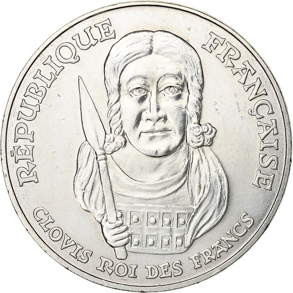 Coin, France, Clovis, 100 Francs, 1996, AU(50-53), Silver, KM:1180, Gadoury:953