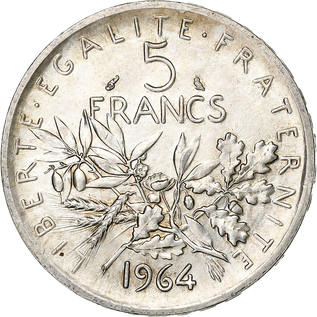 Francia, Semeuse, 5 Francs, 1964, Paris, SPL, Argento, Gadoury:770