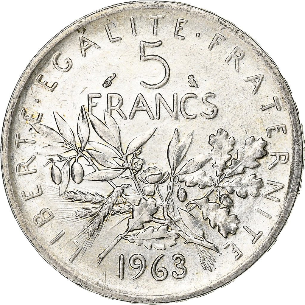 Monnaie, France, Semeuse, 5 Francs, 1963, Paris, SUP, Argent, Gadoury:770