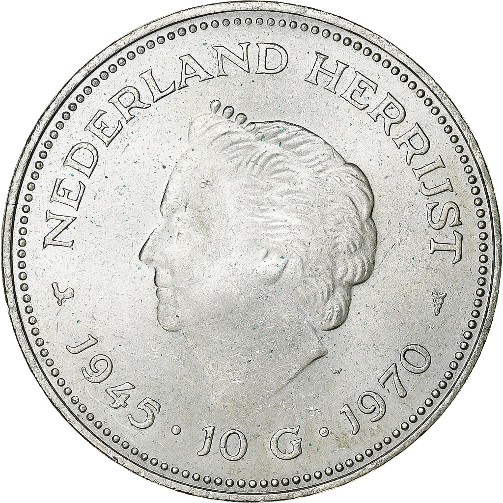 Moneta, Paesi Bassi, Juliana, 10 Gulden, 1970, Utrecht, SPL, Argento, KM:195