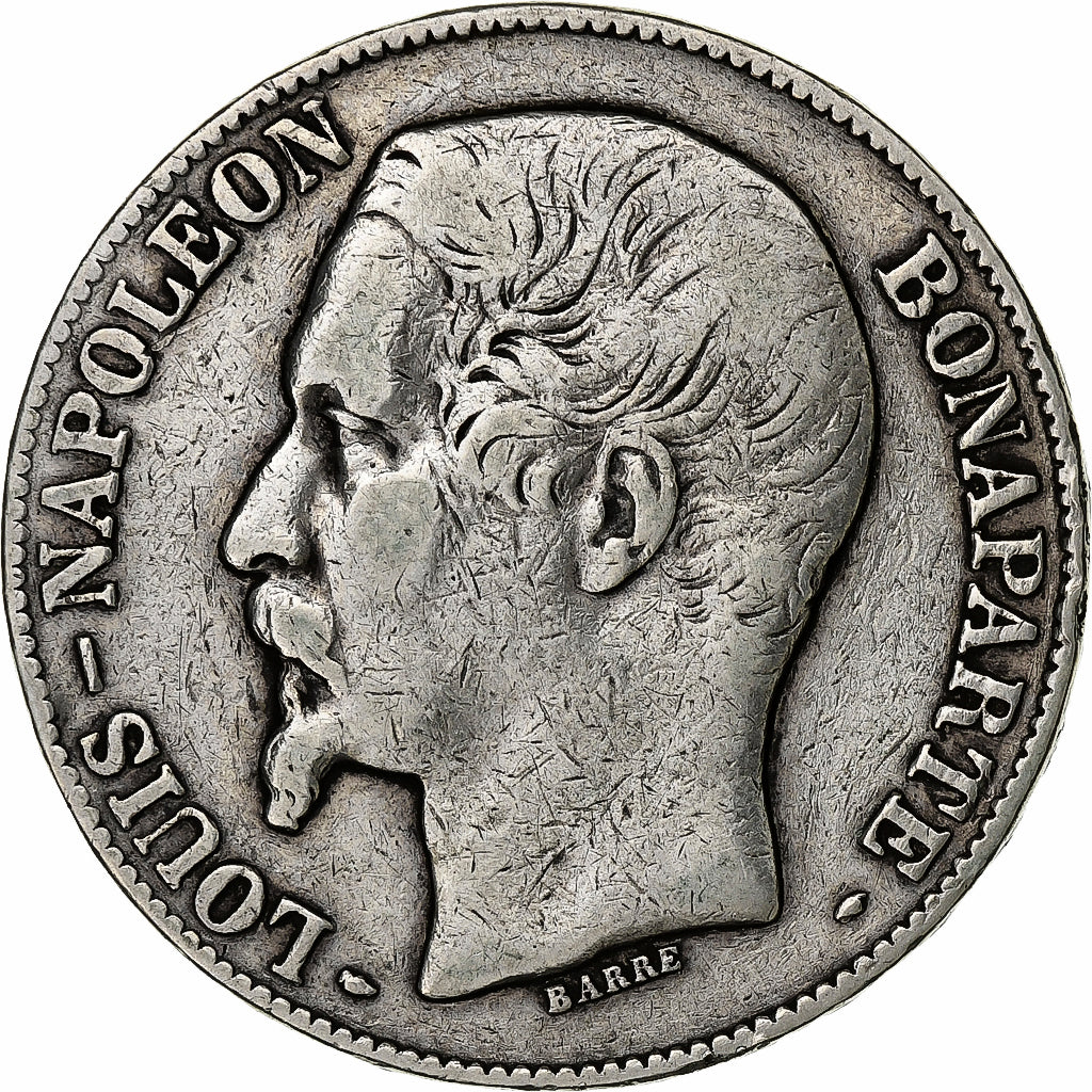 Frankrijk, Louis-Napoléon Bonaparte, 5 Francs, 1852, Paris, Zilver, FR+