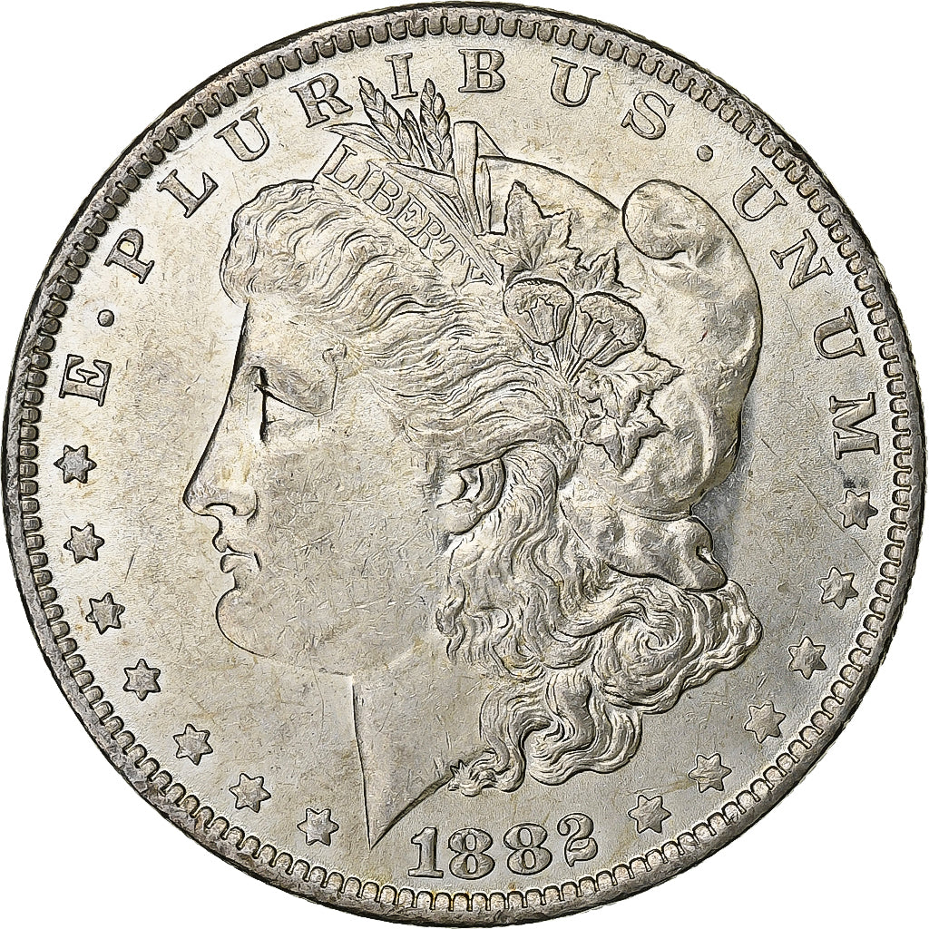 Moneta, Stati Uniti, Morgan Dollar, Dollar, 1882, New Orleans, BB+, Argento
