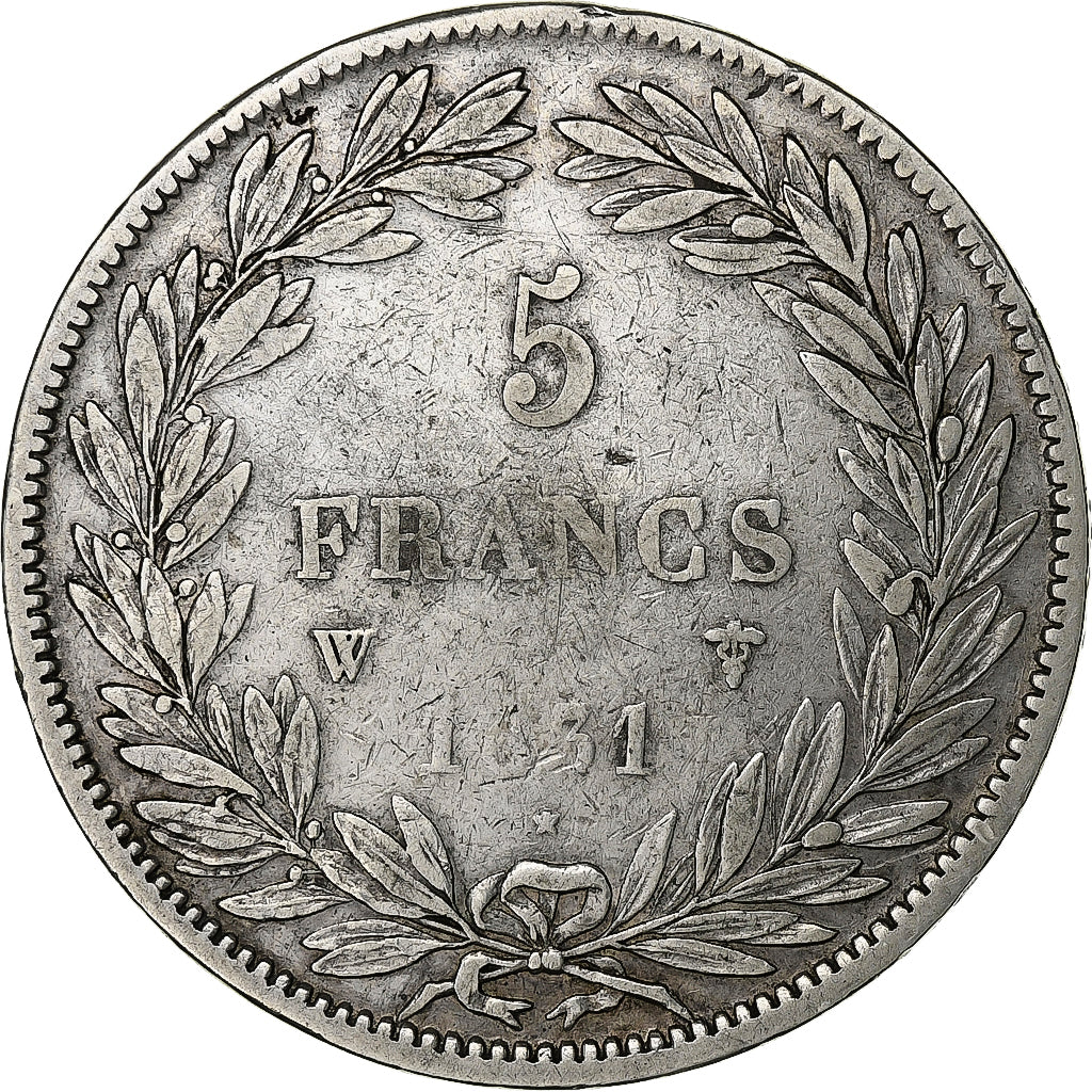 Münze, Frankreich, Louis-Philippe, 5 Francs, 1831, Lille, S, Silber, KM:735.13