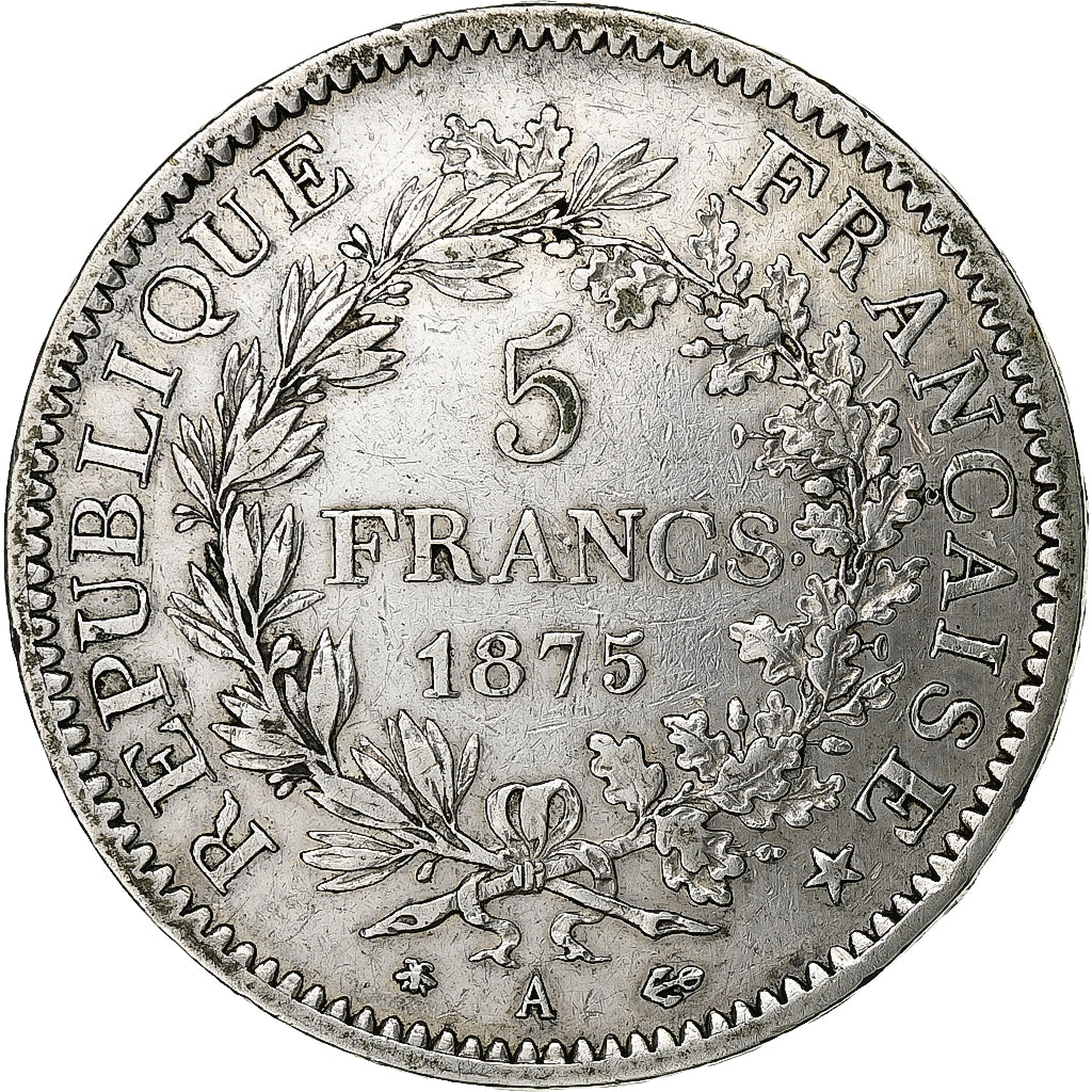 Coin, France, Hercule, 5 Francs, 1875, Paris, EF(40-45), Silver, KM:820.1