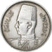 Munten, Egypte, Farouk, 5 Piastres, 1939, British Royal Mint, PR, Zilver, KM:366