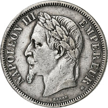 France, Napoleon III, 2 Francs, Napoléon III, 1868, Strasbourg, Silver