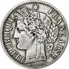 Moneta, Francia, Cérès, 2 Francs, 1887, Paris, MB+, Argento, KM:817.1