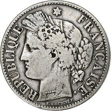 Coin, France, Cérès, 2 Francs, 1873, Paris, VF(20-25), Silver, KM:817.1