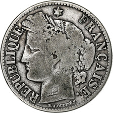 France, 2 Francs, Cérès, 1872, Paris, Silver, F(12-15), Gadoury:530a, KM:817.1