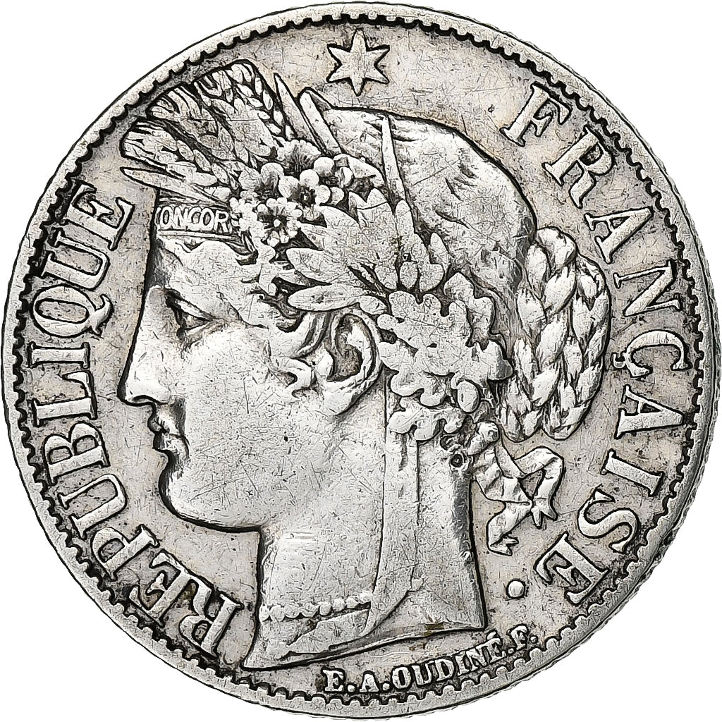 Coin, France, Cérès, Franc, 1887, Paris, EF(40-45), Silver, KM:822.1