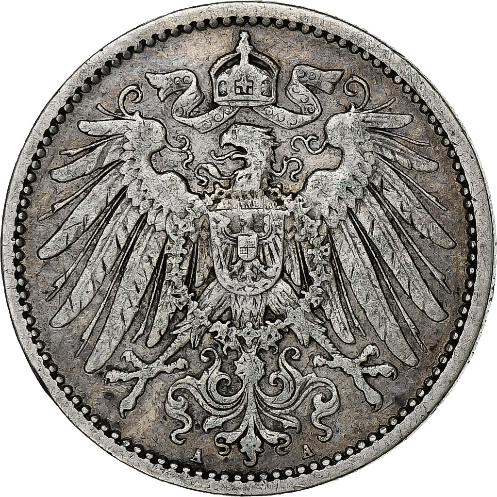 Coin, GERMANY - EMPIRE, Wilhelm II, Mark, 1896, Berlin, VF(30-35), Silver, KM:14