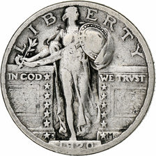 United States, Standing Liberty Quarter, 1920, San Francisco, Silver, VF(30-35)