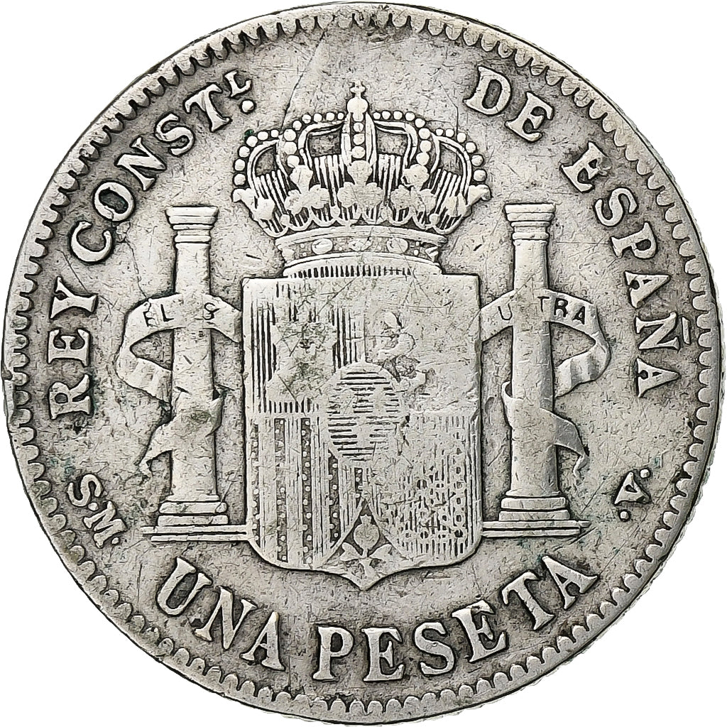 Coin, Spain, Alfonso XIII, Peseta, 1901, Madrid, VF(20-25), Silver, KM:706