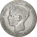 Hiszpania, Alfonso XIII, Peseta, 1896, Srebro, VF(20-25), KM:706