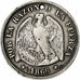 Coin, Chile, 20 Centavos, 1866, Santiago, VF(30-35), Silver, KM:135