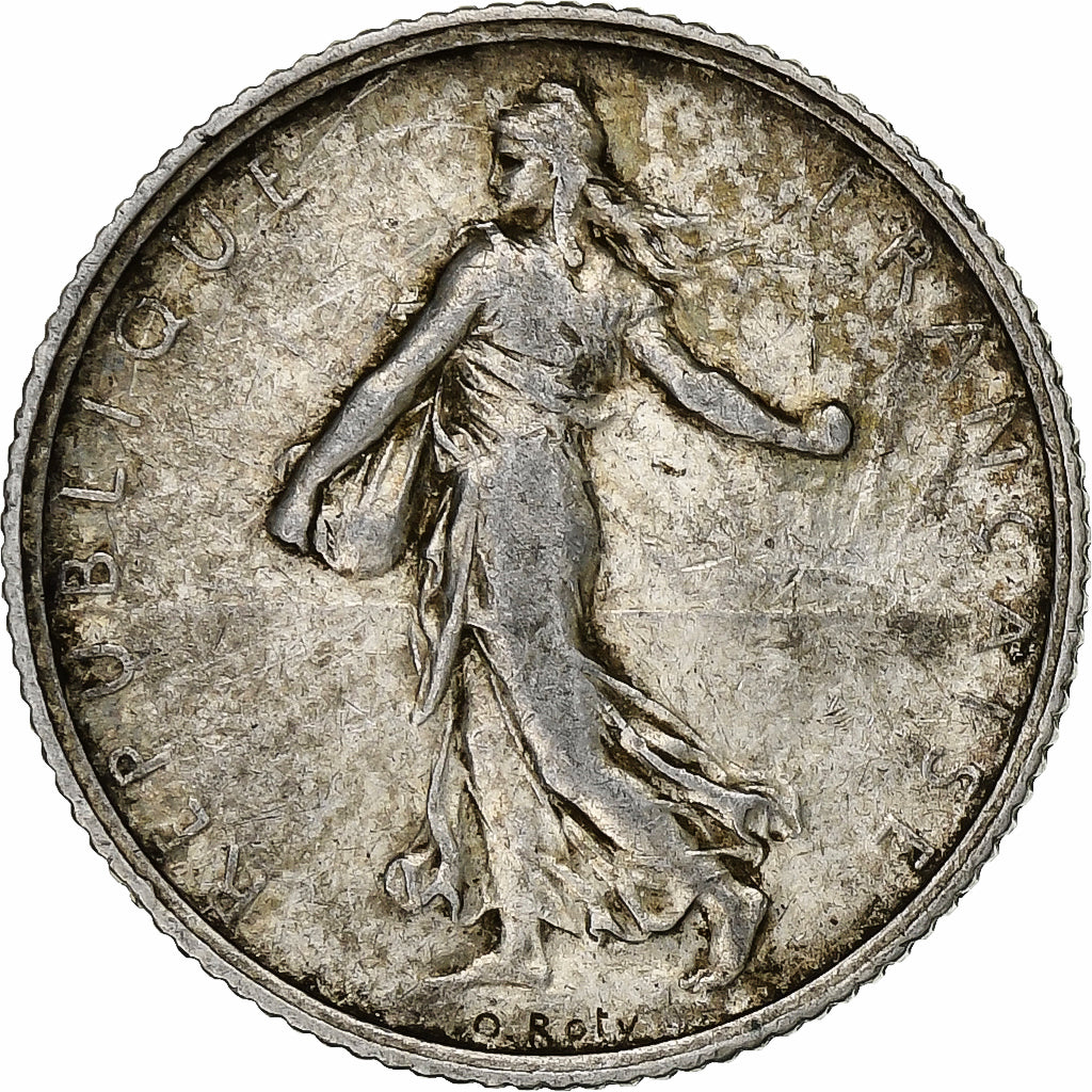 Francja, Franc, Semeuse, 1910, Paris, Srebro, EF(40-45), Gadoury:467, KM:844.1