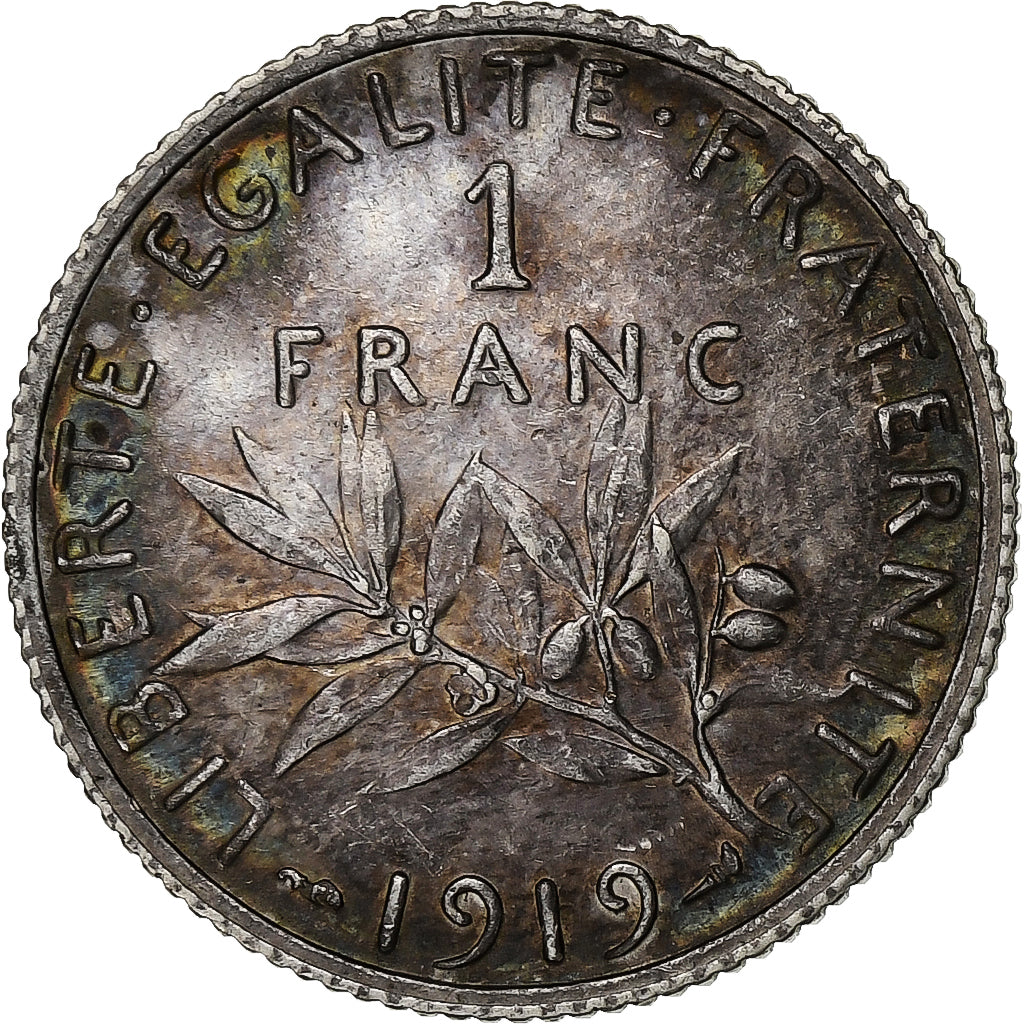 France, Franc, Semeuse, 1919, Paris, Argent, SUP, Gadoury:467, KM:844.1
