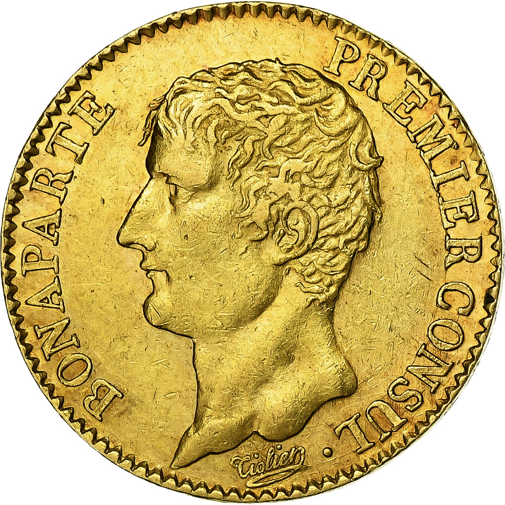Frankrijk, 20 Francs, Napoléon I, An 12, Paris, Goud, ZF+, Gadoury:1021, KM:661