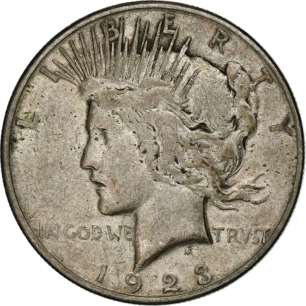 Estados Unidos, Dollar, Peace, 1923, San Francisco, Plata, BC+, KM:150