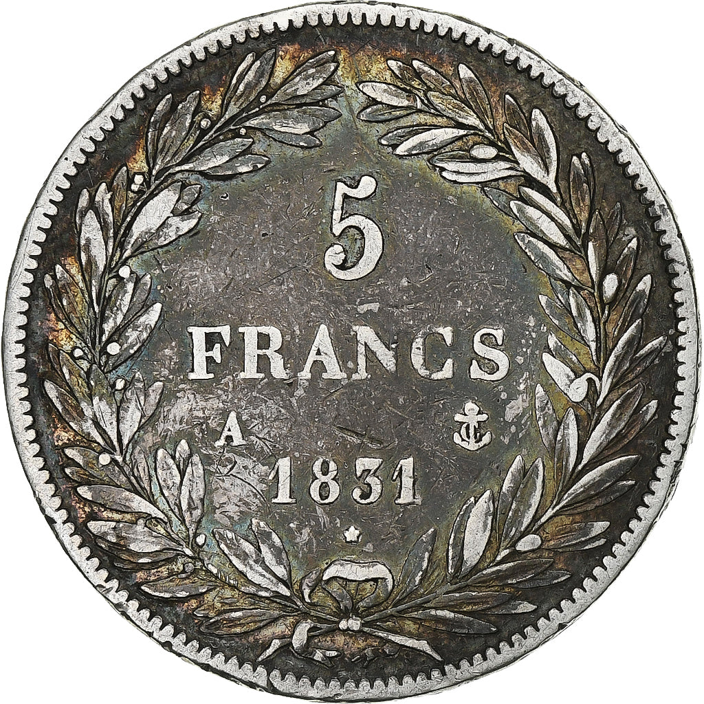 Munten, Frankrijk, Louis-Philippe, 5 Francs, 1831, Paris, FR+, Zilver, KM:736.1