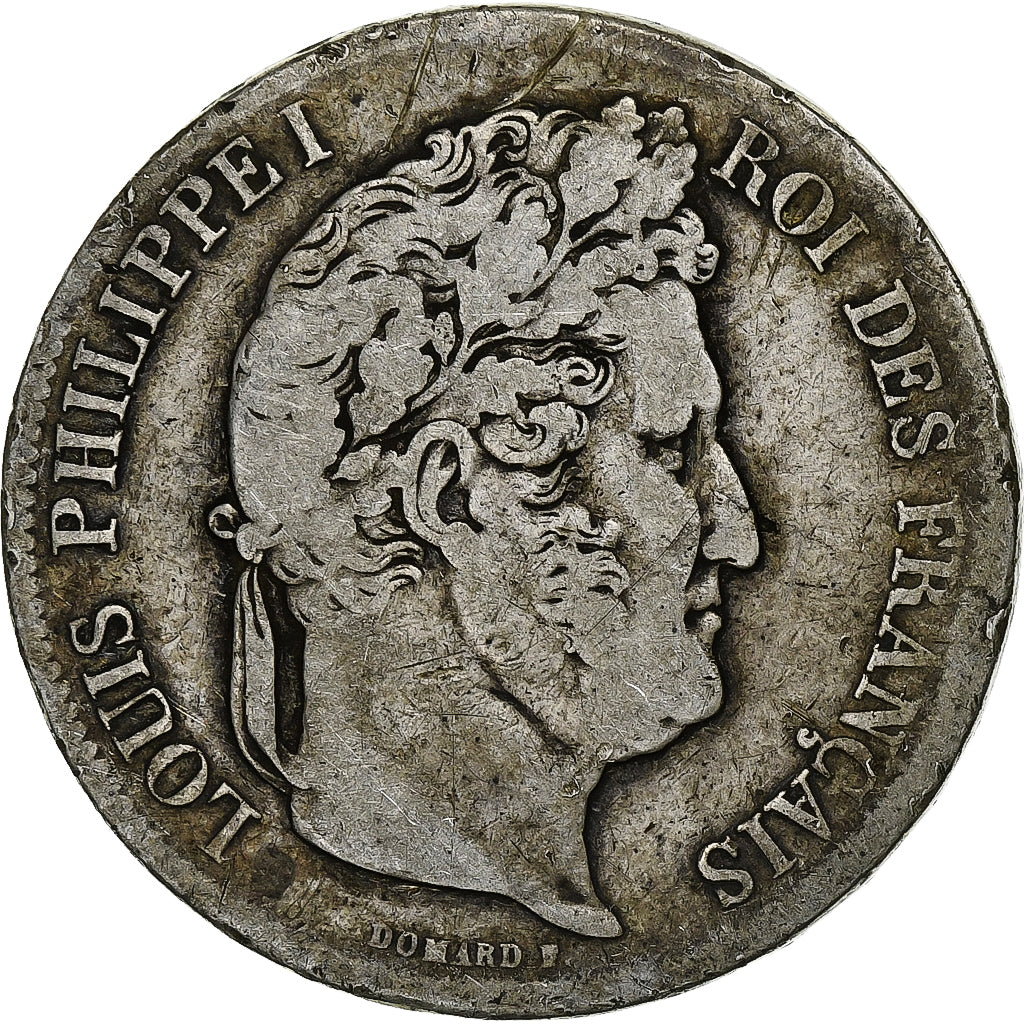 Coin, France, Louis-Philippe, 5 Francs, 1836, Marseille, VF(30-35), Silver